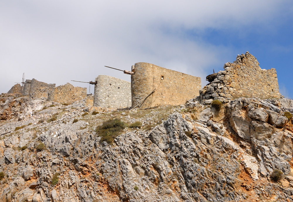 Die alten Windmühlen am Rander der Lasithi-Hochebene