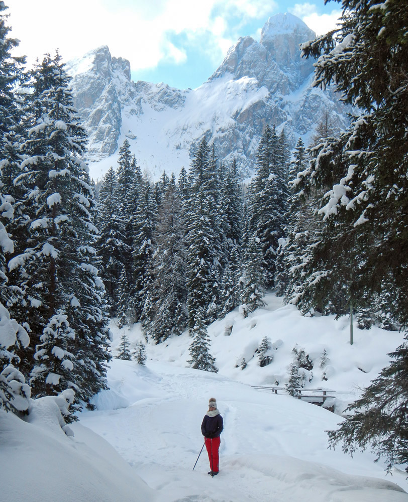 ...immer wieder fantastische Ausblicke, die Rotwandspitze und Elferkofel im Hintergrund...