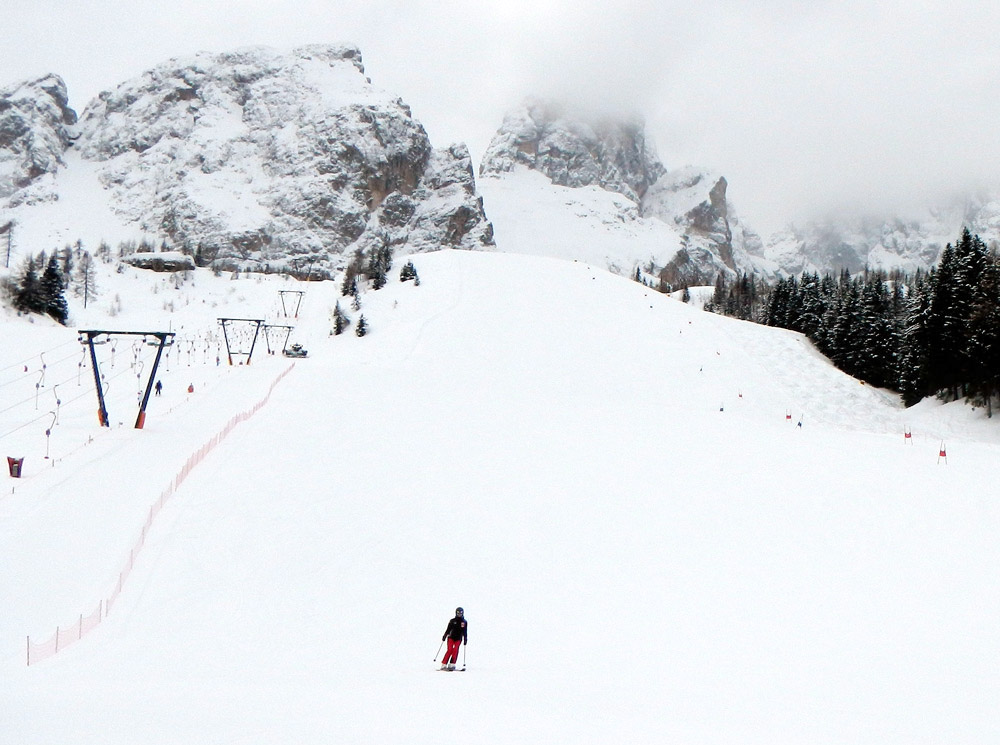 ...dort ist dann noch weniger los, wir haben die Piste für uns alleine... :-)