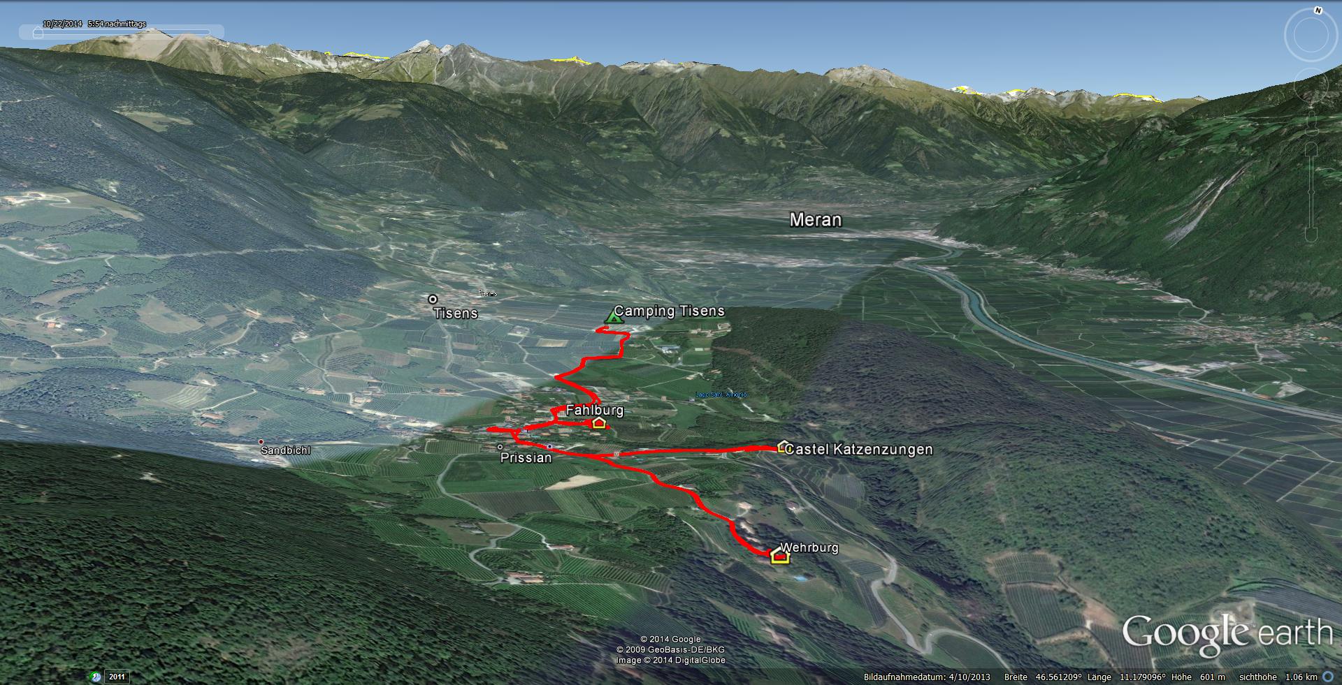 Mein Garmin Dakota 20 leistet wieder einen guten Dienst und zeichnet den gesamten Track auf (inkl. Anfahrt mit der Honda). Die Strecke welche zu Fuss zurückgelegt wird beträgt ca. 3km, also eher ein Spaziergang...