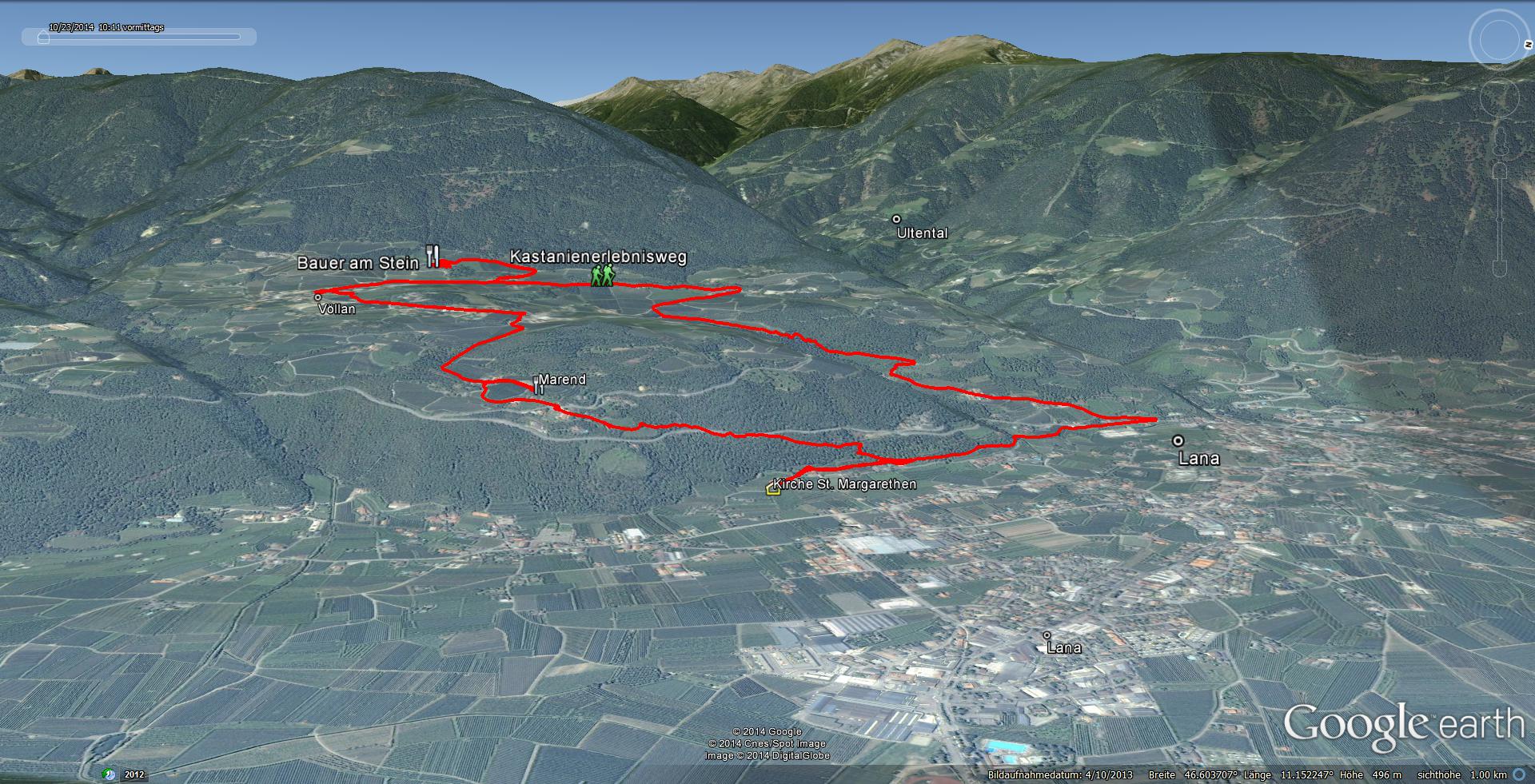 Die geführte Wanderung ist 12,4 km lang, 480 Hm sind zu bewältigen, also leicht machbar...